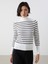 Yeni Sezon Balıkçı Yaka Çizgili Kadın Triko Kazak 1