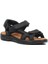 Erkek Siyah Süet Deri Sandalet 3