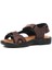 Erkek Kahverengi Süet Deri Sandalet 4