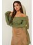 Yzlal Madonna Çapraz Yaka Bluz Yeşil T4331 (Beden: S) 1