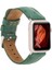 Apple Watch Uyumlu Deri Kordon 42-44-45MM De6 Yeşil 1