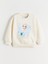 Yeni Sezon Bisiklet Yaka Elsa Baskılı Kız Çocuk Sweatshirt 2'li 4