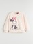 Yeni Sezon Bisiklet Yaka Minnie Mouse Baskılı Kız Çocuk Sweatshirt 1