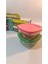 4'lü Saklama Kabı Cam Malzeme ile 310 cc Kapasite Renkli Kapaklı Tasarım 4
