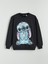 Yeni Sezon Stitch Baskılı Oversize Kadın Kalın Sweatshirt 1