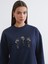 Yeni Sezon Işlemeli Kadın Kalın Sweatshirt Tunik 1