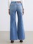 Yeni Sezon Flare Kadın Jean Pantolon 5