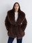 Yeni Sezon Şal Yaka Oversize Kadın Kürk Kaban 1