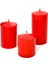 Kırmızı Silindir Mum Seti (5,5 Cm-7,5 Cm-10 Cm) 1