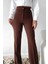 Yzlal Önü Cumalı Ithal Krep Pantolon Kahve (Beden: Xl) 3