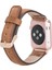 Apple Watch Uyumlu Deri Kordon 42-44-45MM G19 Taba 2