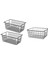 3 Pcs Depolama Sepetleri Metal Sepet Çabuk Banyo Mutfak Organizatörü Siyah A &amp B (Yurt Dışından) 1