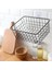3 Pcs Depolama Sepetleri Metal Sepet Çabuk Banyo Mutfak Organizatörü Siyah A &amp B (Yurt Dışından) 3