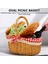 Piknik Partiler Düğün ve Barbekü Için Kapak ve Kol ve Astarlı Ülke Tarzı Hasır Piknik Sepeti Engel (Yurt Dışından) 4