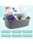 Plastik Depolama Sepeti Taşınabilir Duş Caddy Tote Organizatör Sepet Banyo Yatak Odası Mutfak Koyu Gri (Yurt Dışından) 2