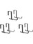 3 Çift Kanca Oluk Bitki Potu Asılı Kancalar Ray Balkon Ekici Tutucu Braketler Demir Kancalar Lik Ayarlanabilir Kanca -S (Yurt Dışından) 1