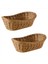 2x Oval Hasır Dokuma Ekmek Sepeti 10 2 Inçlik Gıda Meyvesi Kozmetik Depolama Masa ve Banyo (Yurt Dışından) 1