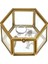 5x Cam Vintage Mücevher Kutusu Altın Geometrik Takı Ekran Organizatör Kutusu Ev Dekoratif Kutusu (Küçük) (Yurt Dışından) 5