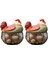 2x Seramik Yumurta Tutucu Tavuk Teli Yumurta Sepet Meyve Sepeti Tavuk Süsleri Dekorasyonu 19CMX22CM (B) (Yurt Dışından) 1