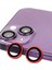 Iphone 14 Raze Metal Kamera Lens - Kırmızı 1