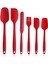6 Lı Set Yanmaz Yapışmaz Mutfak Pasta Slikon Yumurta Fırçası Kaşık Bıçak Spatula Seti 1