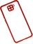 Xiaomi Redmi Note 9 Kılıf Miami Şeffaf Silikon - Kırmızı 3