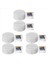 6 Paket 3D Gece LED Işık Lambası Taban + Uzaktan Kumanda + USB Kablosu 16 Renk Işık Gösterisi Ekran Standı Akrilik Çatlak (Yurt Dışından) 1