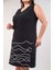 Kadın Büyük Beden 1111083 Baskılı Elbise Siyah 3