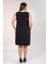 Kadın Büyük Beden 1111083 Baskılı Elbise Siyah 5