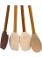 4 Adet 4 Renk Ahşap Saplı Pastel Renkli Dayanıklı Silikon Spatula Seti Mutfak Seti Renkli Kaşık Spatula Pastel Renkler 2