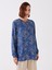 Yeni Sezon Bisiklet Yaka Desenli Uzun Kollu Kadın Bluz 1