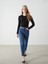 Yeni Sezon Beli Kemerli Mom Fit Kadın Jean Pantolon 1