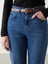Yeni Sezon Beli Kemerli Mom Fit Kadın Jean Pantolon 3