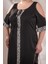 Kadın Büyük Beden Omuz Detaylı Elbise Siyah 6