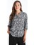 Yeni Sezon Kaçık Yaka Desenli Kadın Bluz 1