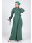 Inci Detaylı Tulum Elbise Zümrüt MSW19152-4 4