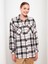 Yeni Sezon Önden Düğme Kapamalı Ekose Uzun Kollu Kadın Tüvit Gömlek Ceket 2
