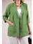 Kadın Büyük Beden Cepli Yeşil Ceket 8