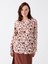 Yeni Sezon Bisiklet Yaka Desenli Uzun Kollu Kadın Bluz 1