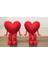 Oturan Kalp Biblo – Sallanan Ayaklı Sevgili Figürleri Dekoratif Masa Süsü (1 Adet) 1