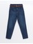 Yeni Sezon Beli Kemerli Mom Fit Kadın Jean Pantolon 5