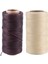 2 Pcs 260M 150D 1mm Deri Dikiş Mumlu Balmumu Iplik El Iğne Kablo Zanaat Diy Krem Renk ve Koyu Kahverengi (Yurt Dışından) 1