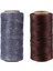 2 Pcs 260M 150D 1mm Deri Dikiş Mumlu Balmumu Iplik El Iğne Kablosu Zanaat Dıy Yeni Renk Açık Kahverengi ve Gri (Yurt Dışından) 1