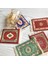 Mini Farsça Dokuma Bardak Altlıkları Halı Desen Coaster Yemek Masası Dekorasyon Teknolojisi Blue-Green (Yurt Dışından) 3