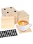 25 Paket Bitmemiş Ahşap Bardak Altlıkları 4 Inç Boş Ahşap Bardak Altlıkları Kaymaz Silikon Noktalar Kare (Yurt Dışından) 1