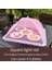Katlanır Gıda Ağı Örtüsü Sinek ve Sivrisinek Geçirmez Pop-Up Gıda Kapağı Nefes Alabilen Kapak 50X50CM Mutfak Malzemeleri Açık Kırmızı (Yurt Dışından) 2