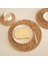 Dokuma Placemats Yuvarlak Placemats Rattan Placemats Yuvarlak Dokuma Placemat Seti Isıya Dayanıklı/kaymaz Yemek Tabakları 6 Pcs (Yurt Dışından) 4