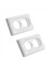 2 Pack Seramik Anahtar Plakaları Çıkış Kapakları Anahtar Plaka Kapağı Beyaz (Tek Dubleks) (Yurt Dışından) 1