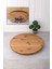 34CM Dönerli Bambu Yuvarlak Pizza ve Sunum Tepsisi, 360 Derece Dönebilen Kahvaltı Sunum, Pizza Sunum ve Börek Sunum Tepsisi 2