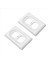 2 Pack Seramik Anahtar Plakaları Çıkış Kapakları Anahtar Plaka Kapağı Beyaz (Tek Dubleks) (Yurt Dışından) 5